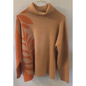 Wynne Collection Women’s Turtleneck Sweater Brown Size Large